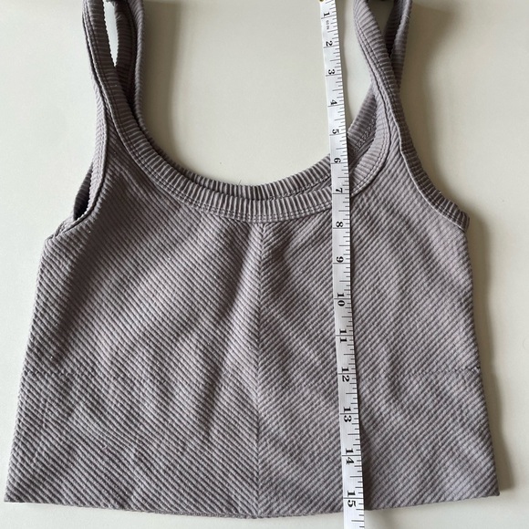 Gray/purple Ribbed Tank Top - Picture 4 of 4